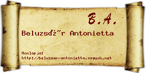 Beluzsár Antonietta névjegykártya